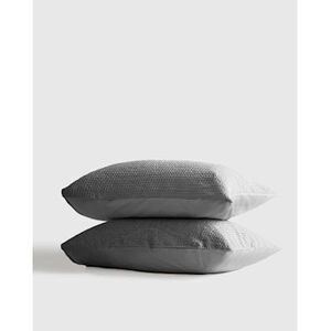 Quince Home Organic Luxe Honeycomb Sham Set Gray Bedding King